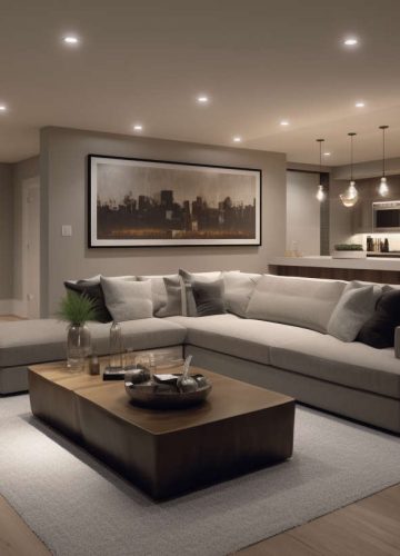 Contemporary_basement_featuring_flat_panel